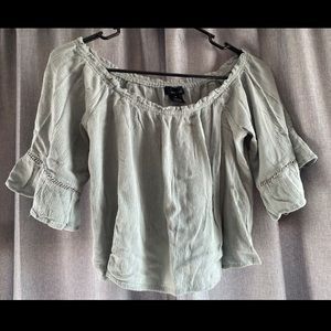 Flowy Off the Shoulder Cropped Top